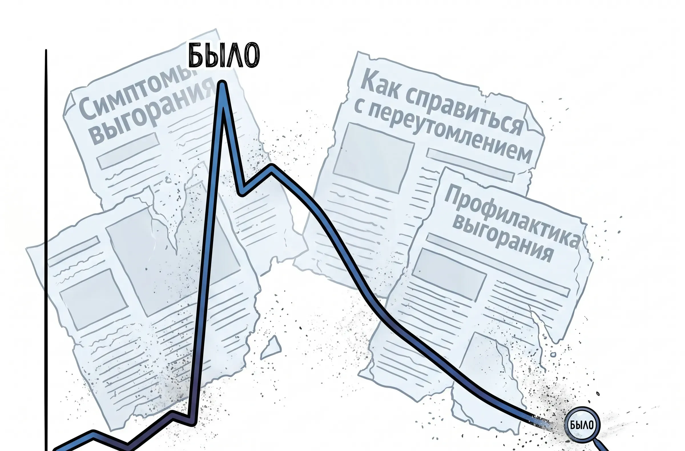 Россияне стали реже читать о выгорании и стрессе