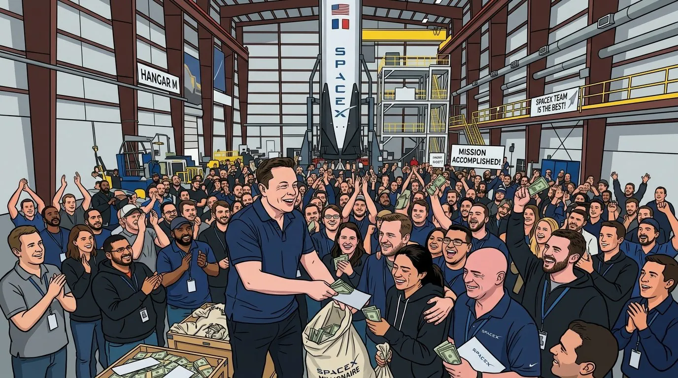 Более 4400 сотрудников SpaceX станут миллионерами после IPO компании